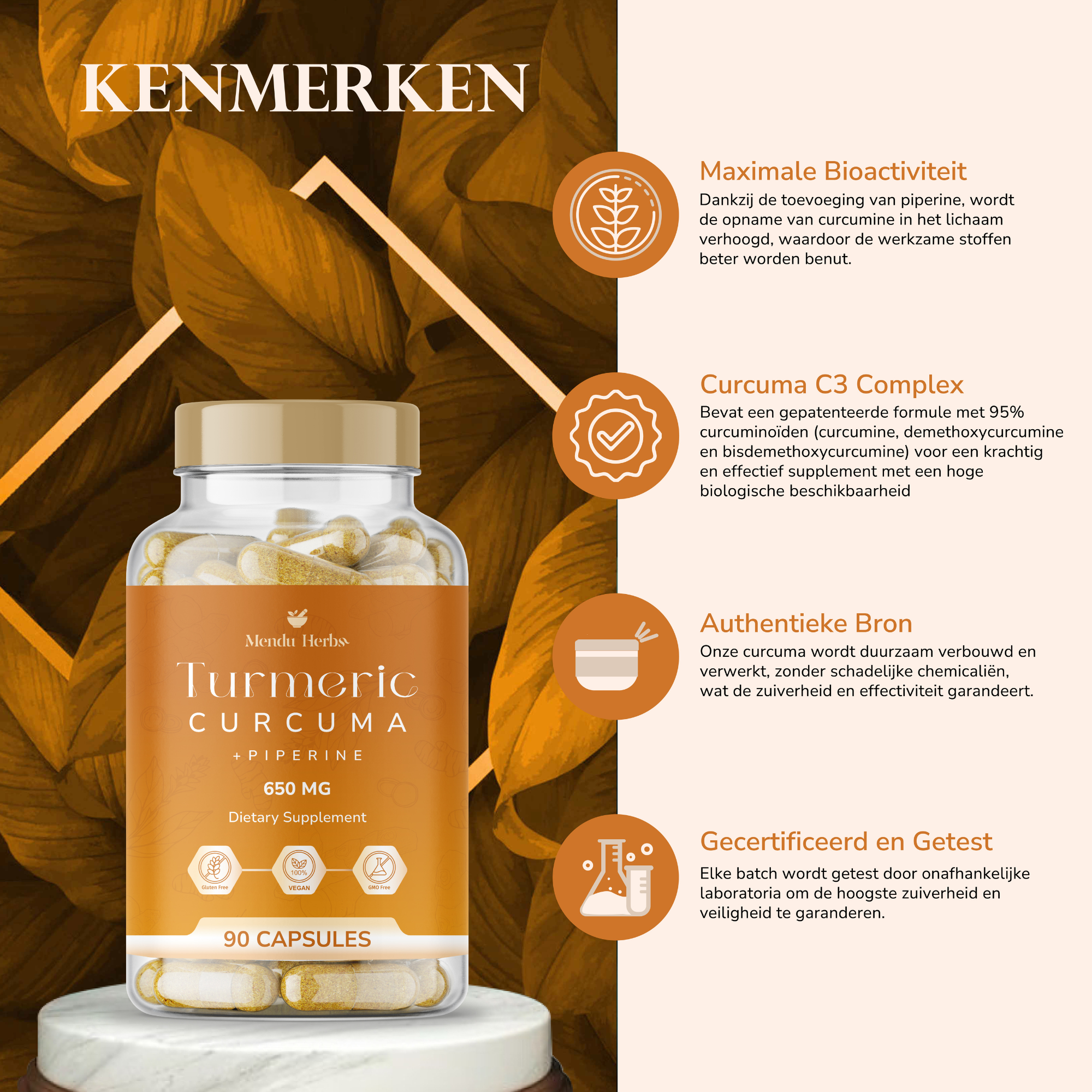 Mendu Herbs Curcuma C3 Complex | 90 Capsules