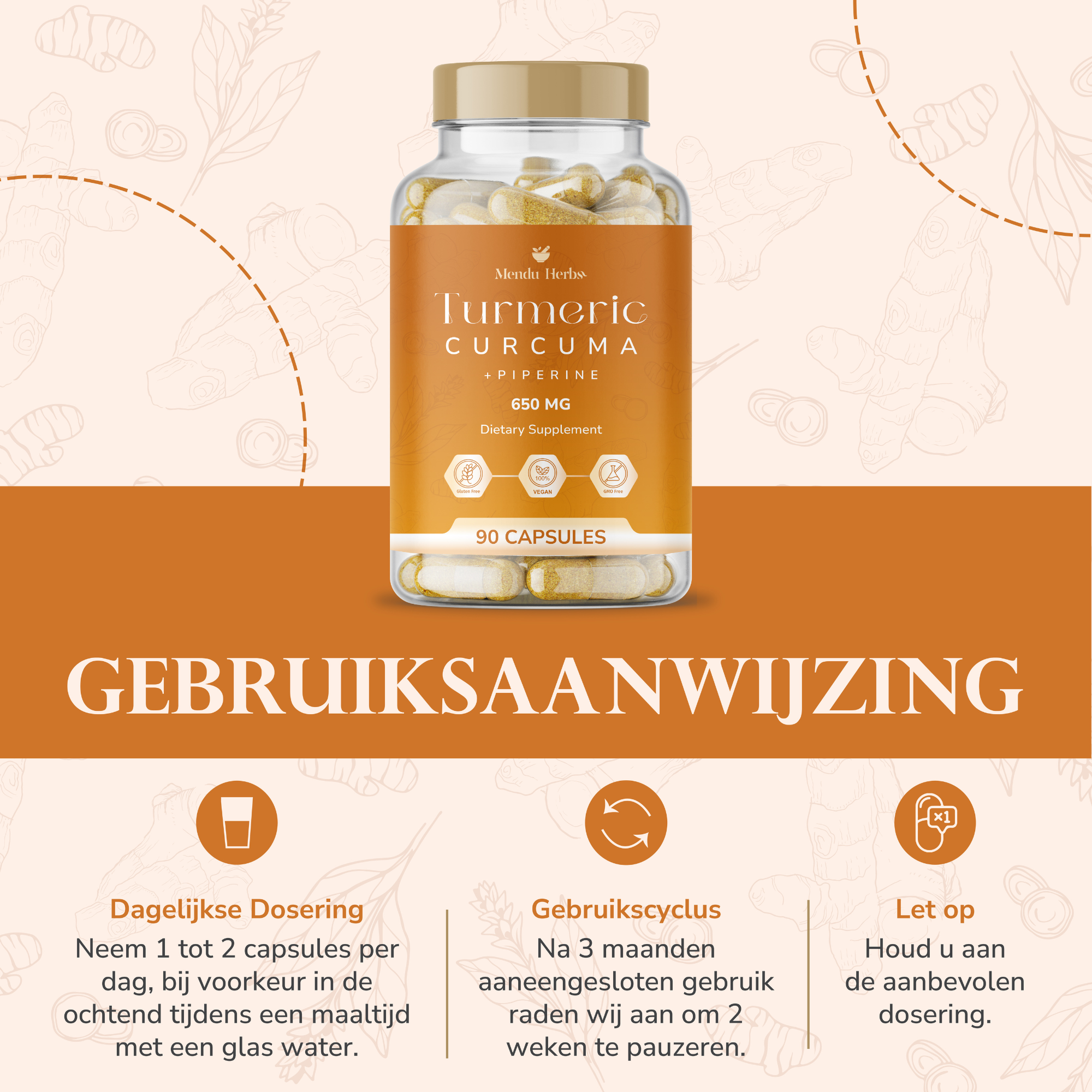 Mendu Herbs Curcuma C3 Complex | 90 Capsules